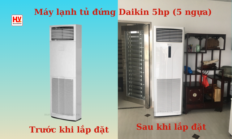 Model, công suất, bảng giá máy lạnh tủ đứng thổi trực tiếp Daikin 5hp - 2